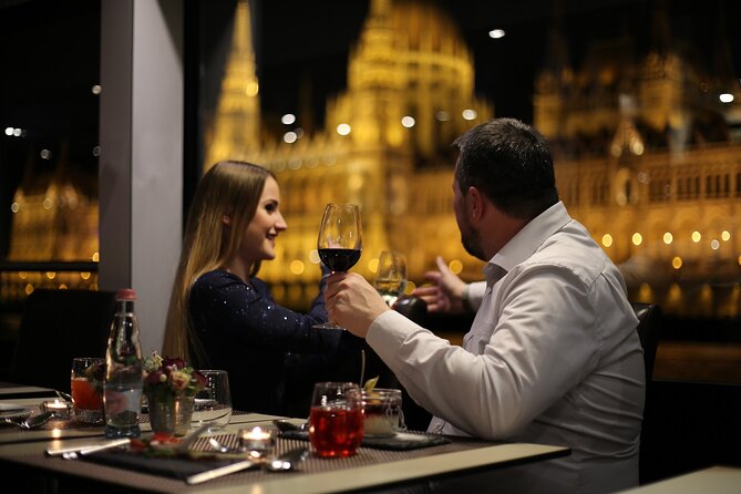 4 Course Dinner Cruise with Operetta, Folk Show and Welcome Drink - University of Technology, Petőfi Bridge, and the National Theatre Timing