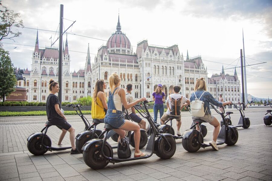 Budapest: Guided City Sights Tour by E-Scooter - Castle District by scooter: Matthias Church and Fisherman’s Bastion views