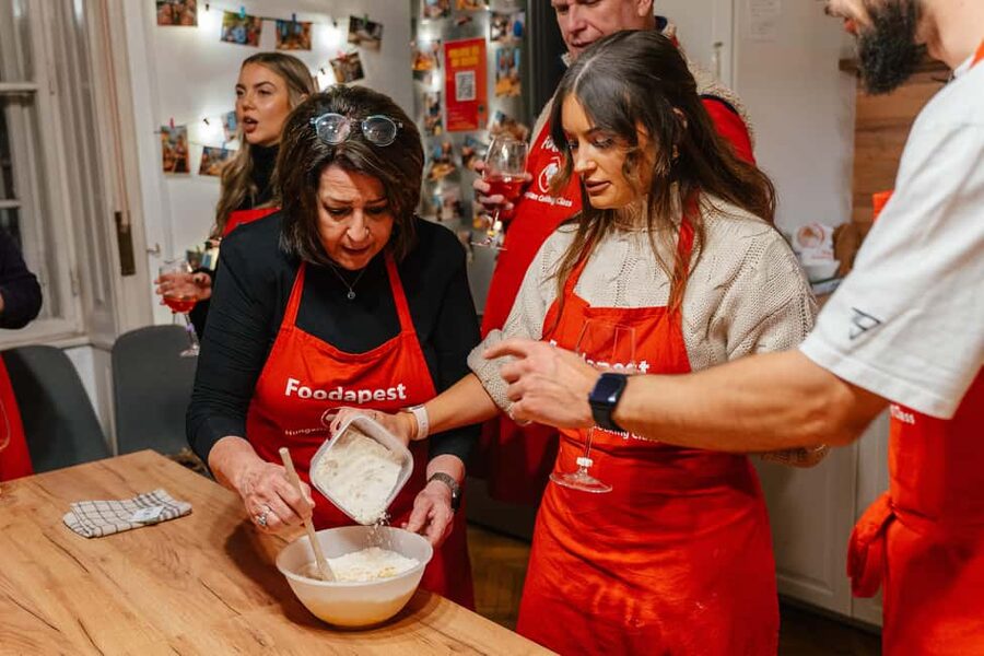 Budapest: Small-Group Cooking Class & Market Tour with Local - Cold cuts, cheese, pickles, wine, and pálinka: the flavors you actually use