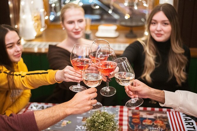 Budapest Tipsy Food Tour with Wines, Small Group & Local Guide - Grinzingi Borozó finale: wine tasting in a Hungarian taverna setting
