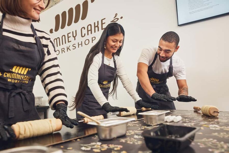 Budapest: Traditional Chimney Cake (Kürtőskalács) Workshop - The 65-Minute Flow: Intro, Rolling Dough, Shaping On The Spindle
