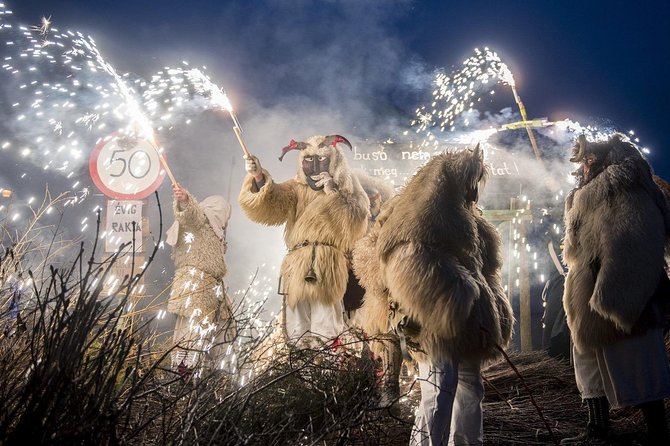 BUSÓJÁRÁS Unesco Heritage Folklore Carnival in Mohács - UNESCO-level folk ritual: masks, sheepskin cloaks, rattlers, and hay