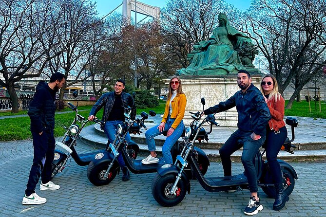 Monster Bike Sightseeing Tour – City Budapest on Electric Rollers - Elizabeth Bridge and the Gellert Hill view setup