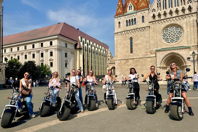 Monster Bike Sightseeing Tour – City Budapest on Electric Rollers - Varkert Bazar, neo-Renaissance buildings, and a quick stop that pays off